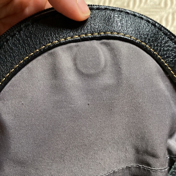 The sak Deena flop crossbody bag black pebbled leather purse fold over zip flap - Picture 10 of 12